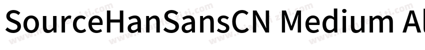 SourceHanSansCN Medium Alphabetic M字体转换